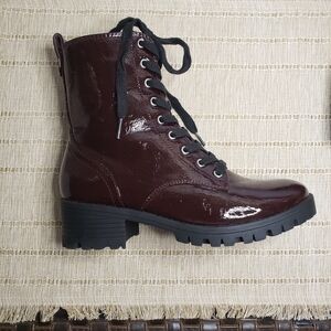 True Craft Maroon Lace-Up Boots